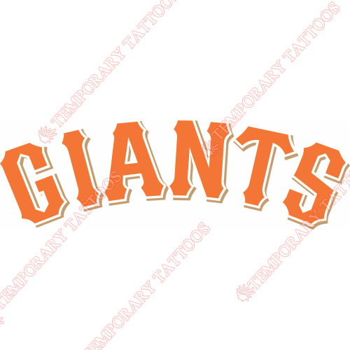 San Francisco Giants Customize Temporary Tattoos Stickers NO.1902